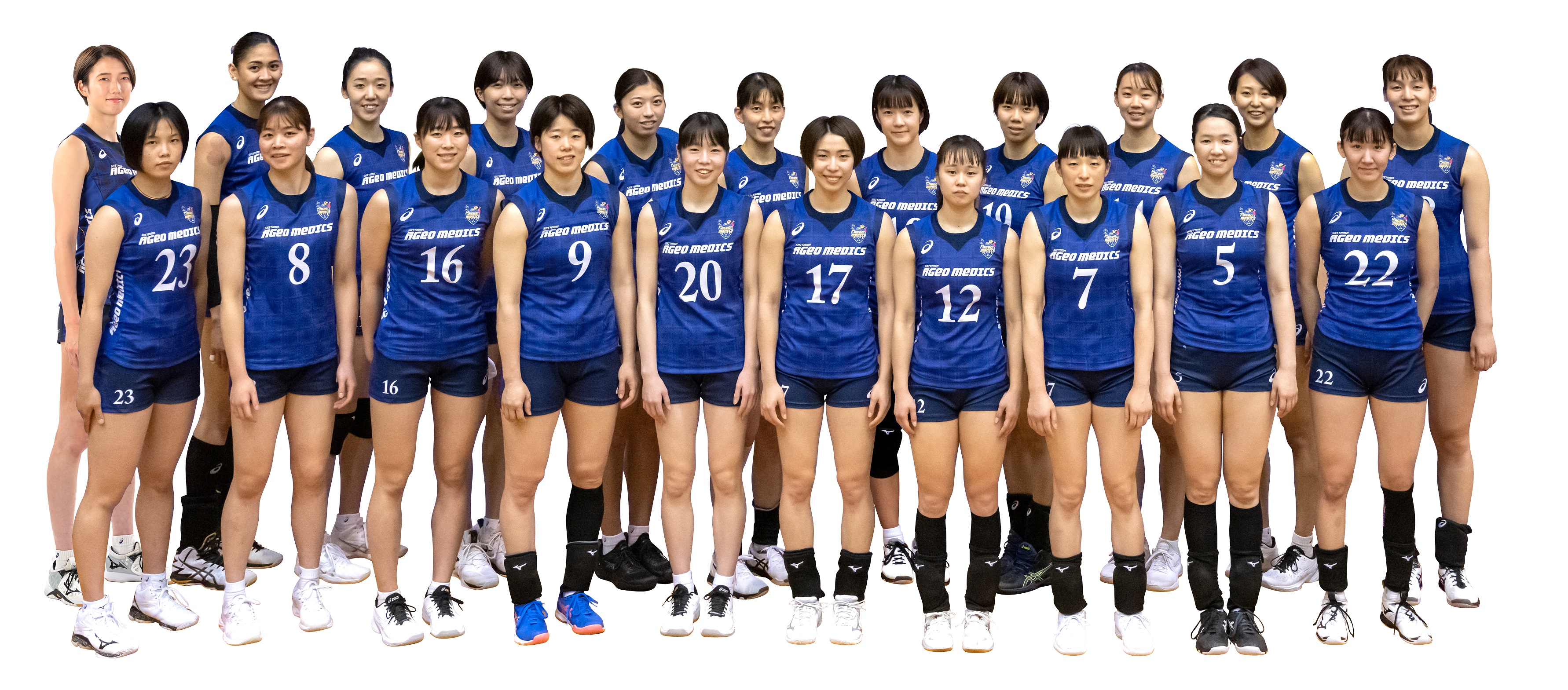 埼玉上尾メディックスの選手の集合写真