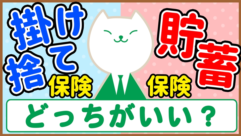 「掛け捨て型と貯蓄型の違い!メリットデメリット徹底比較!」動画へのリンク