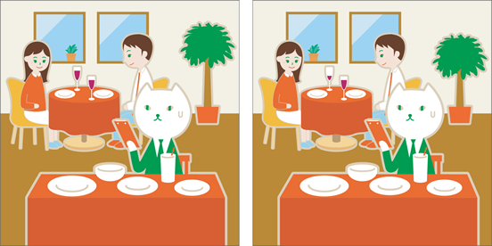 レストランのりそにゃのイラスト