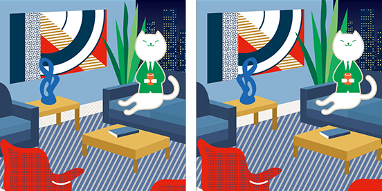 部屋でくつろぐりそにゃの画像