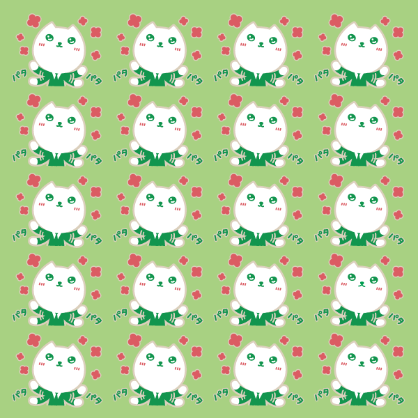 うれしくて腕をパタパタさせているりそにゃのイラスト